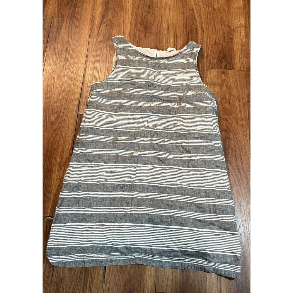 BeachLunchLounge Collection Womens LG Cotton Striped Sleeveless Mini Dress Linen